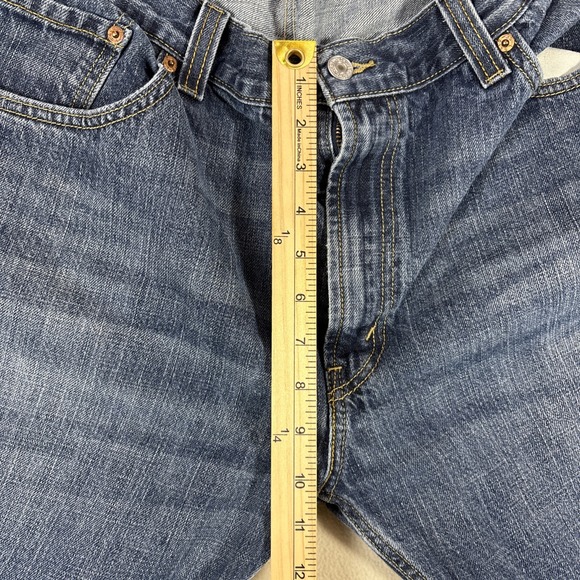 Levis 557 Jeans Mens 38x30 Bootcut Relaxed Dark Blue Wash Baggy Y2K VTG Loose - Picture 4 of 11